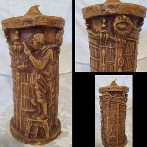 Rare VTG German Hand Carved Candle